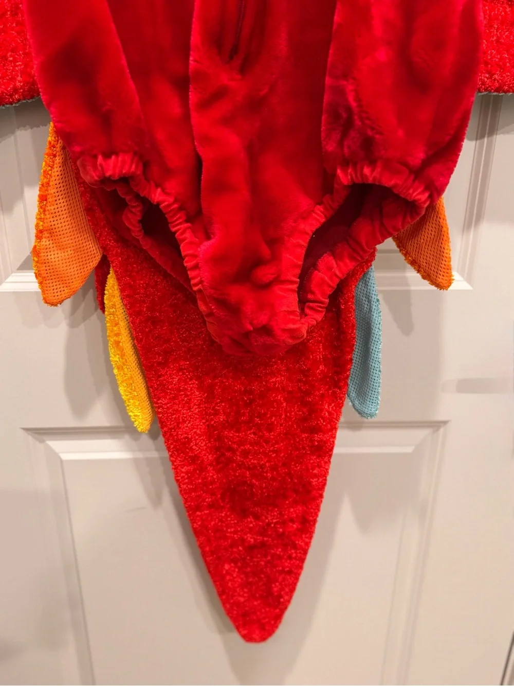 Vintage Chosun Kids Plush Scarlet Parrot Bird Halloween Costume Sz 7-8 XL